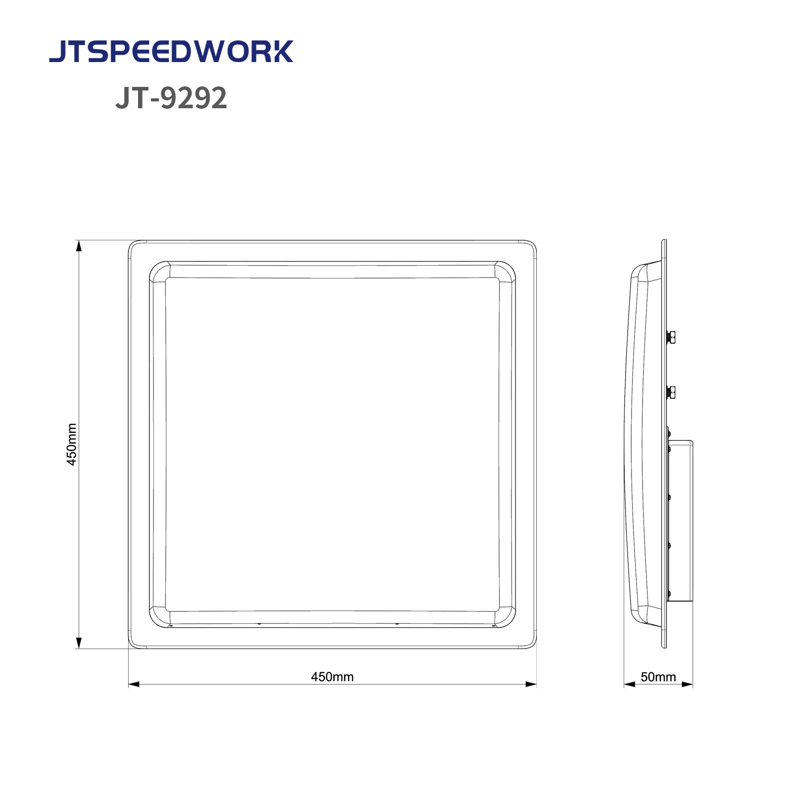JT-9292 Pembaca RFID UHF Jarak Jauh 0-30m Terintegrasi dengan Pembacaan Multi-tag 860-960MHz