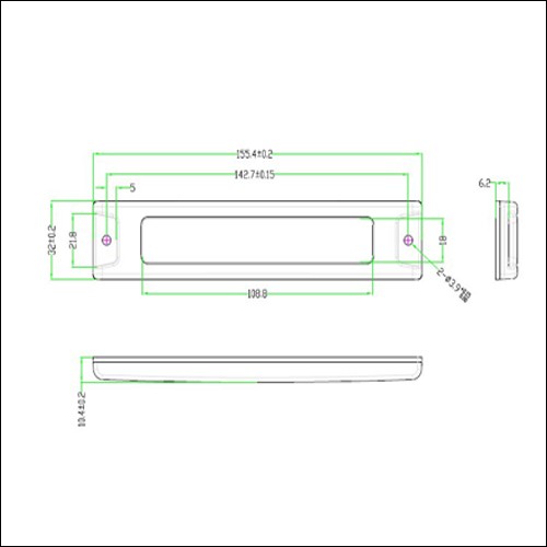 JT-K15532 155*32*3.5mm ABS UHF RFID Tag On-metal