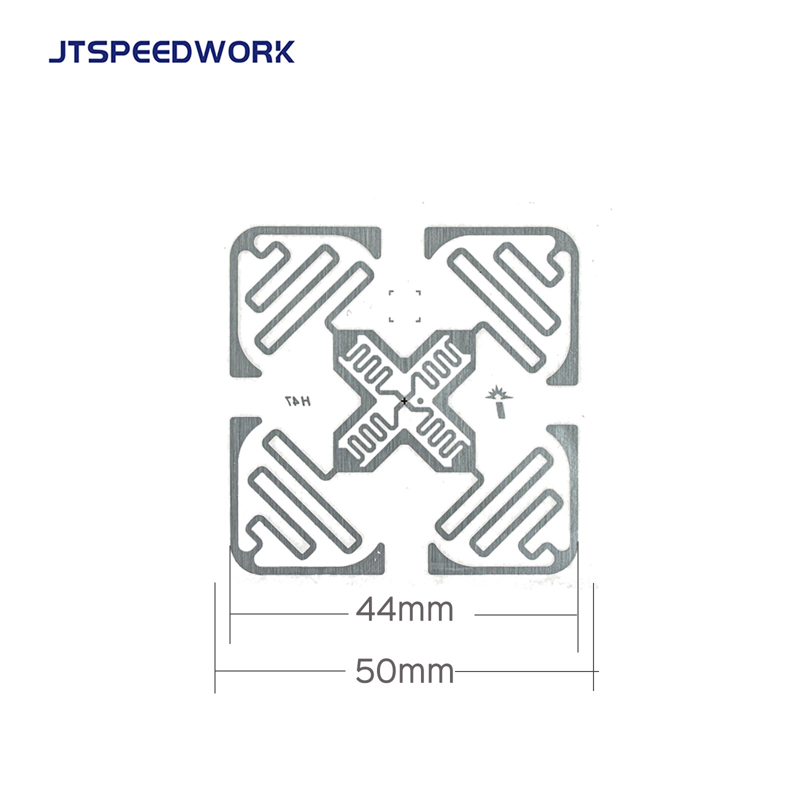 JT-IH47 50*50mm UHF RFID 860-960MHz UCODE 9 Label Stiker Tag