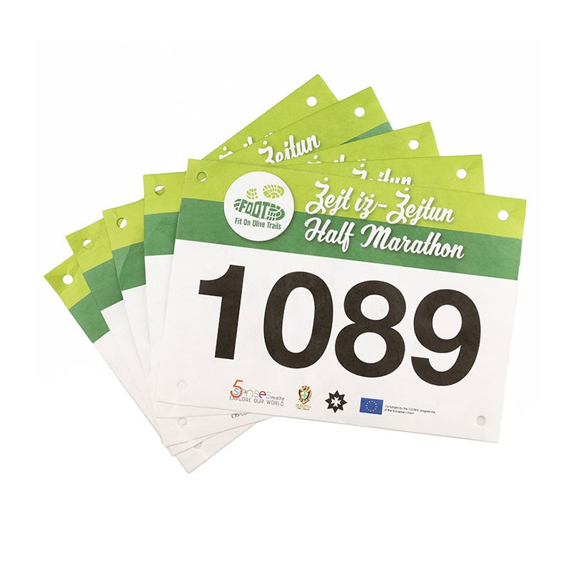 JT-240190 902-928MHZ Tag Balap Maraton RFID Tyvek Tahan Air