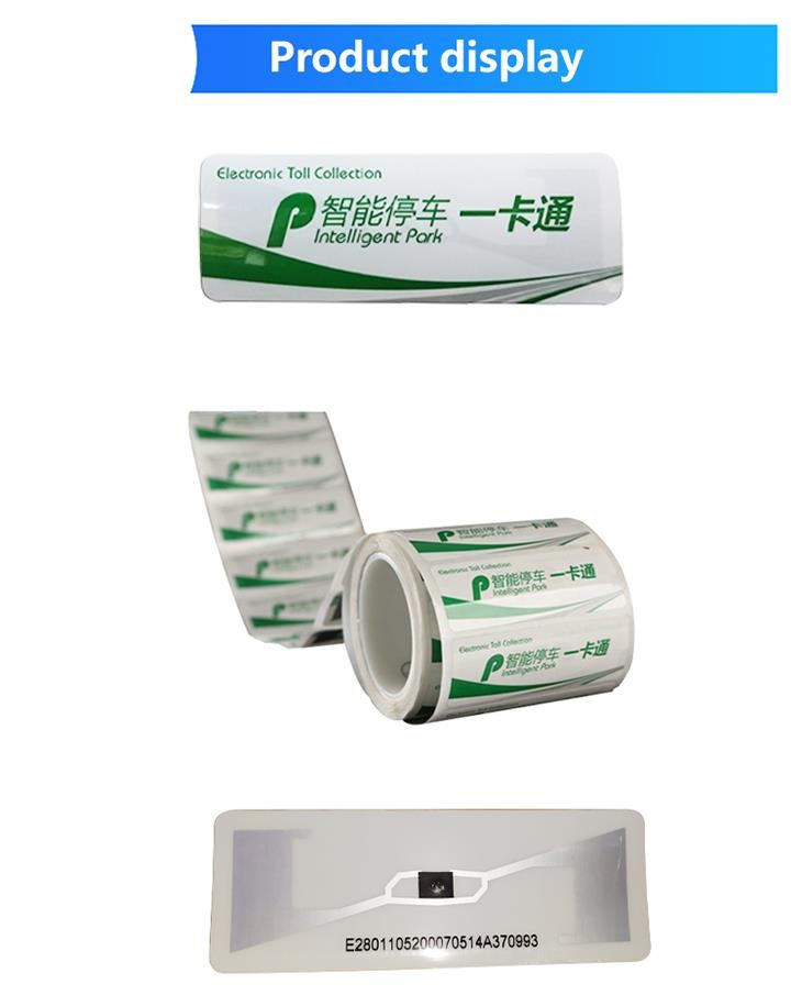 Tag RFID UHF 860-960MHz untuk Kaca Depan Mobil untuk Parkir