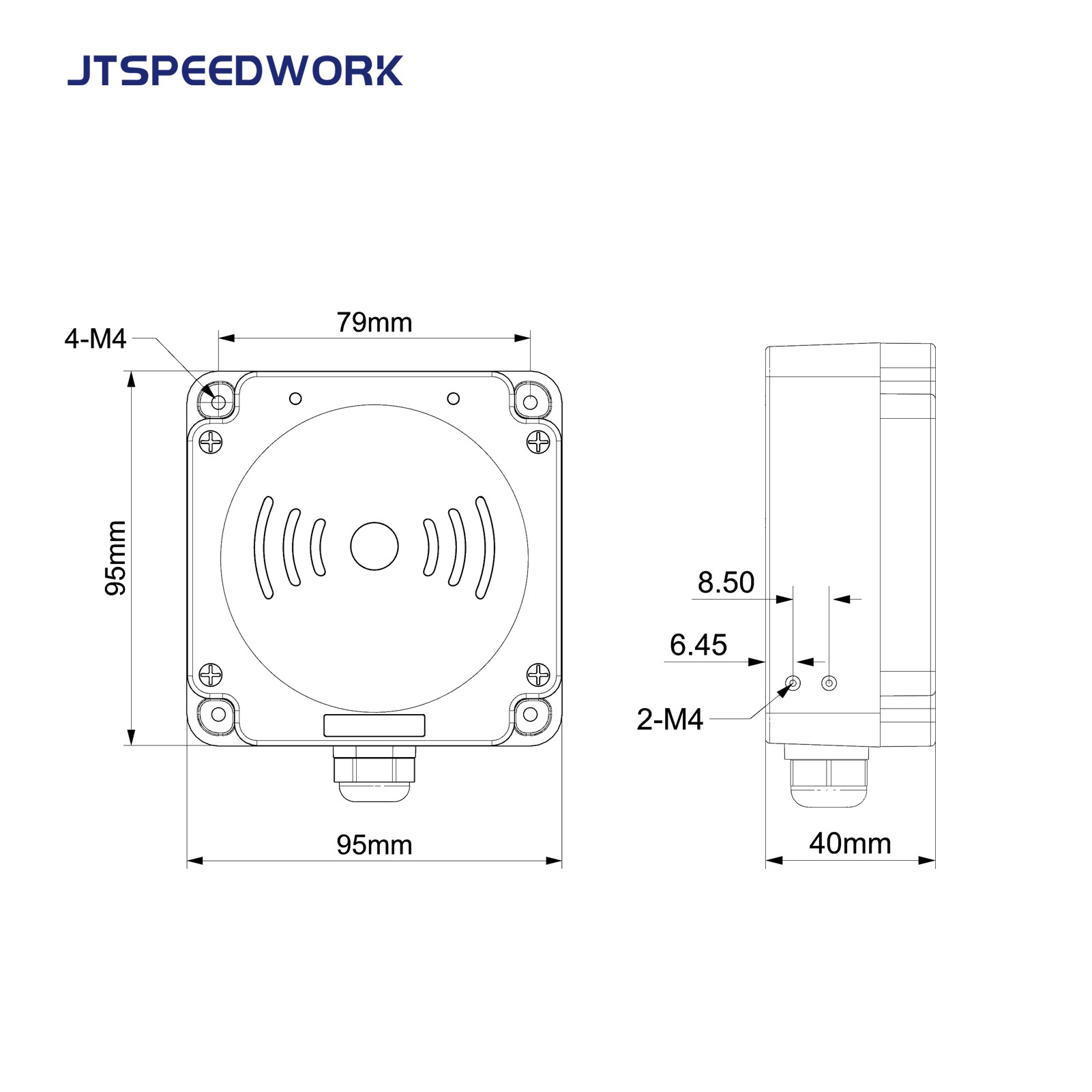 Pembaca RFID UHF JT-7100 0-3m 860-960MHz Kelas Industri