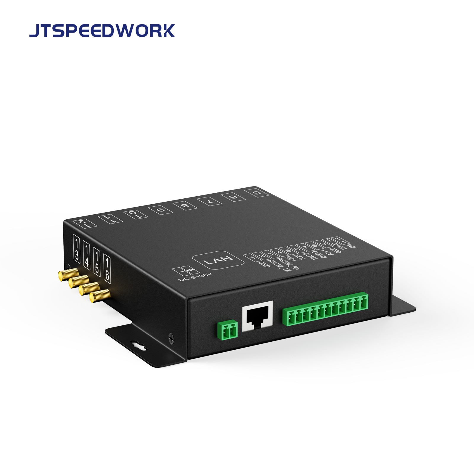 JT-932-8/16 Pembaca RFID UHF Tetap 8/16 port 860-960MHz untuk Manajemen Gudang