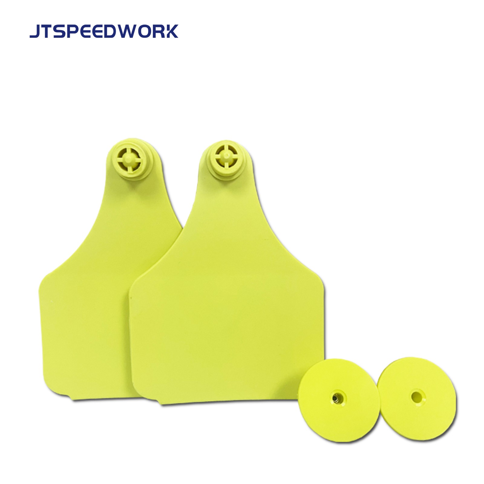 JT-E10080 100*75mm UHF RFID Tag Telinga Hewan Ternak untuk Manajemen Ternak