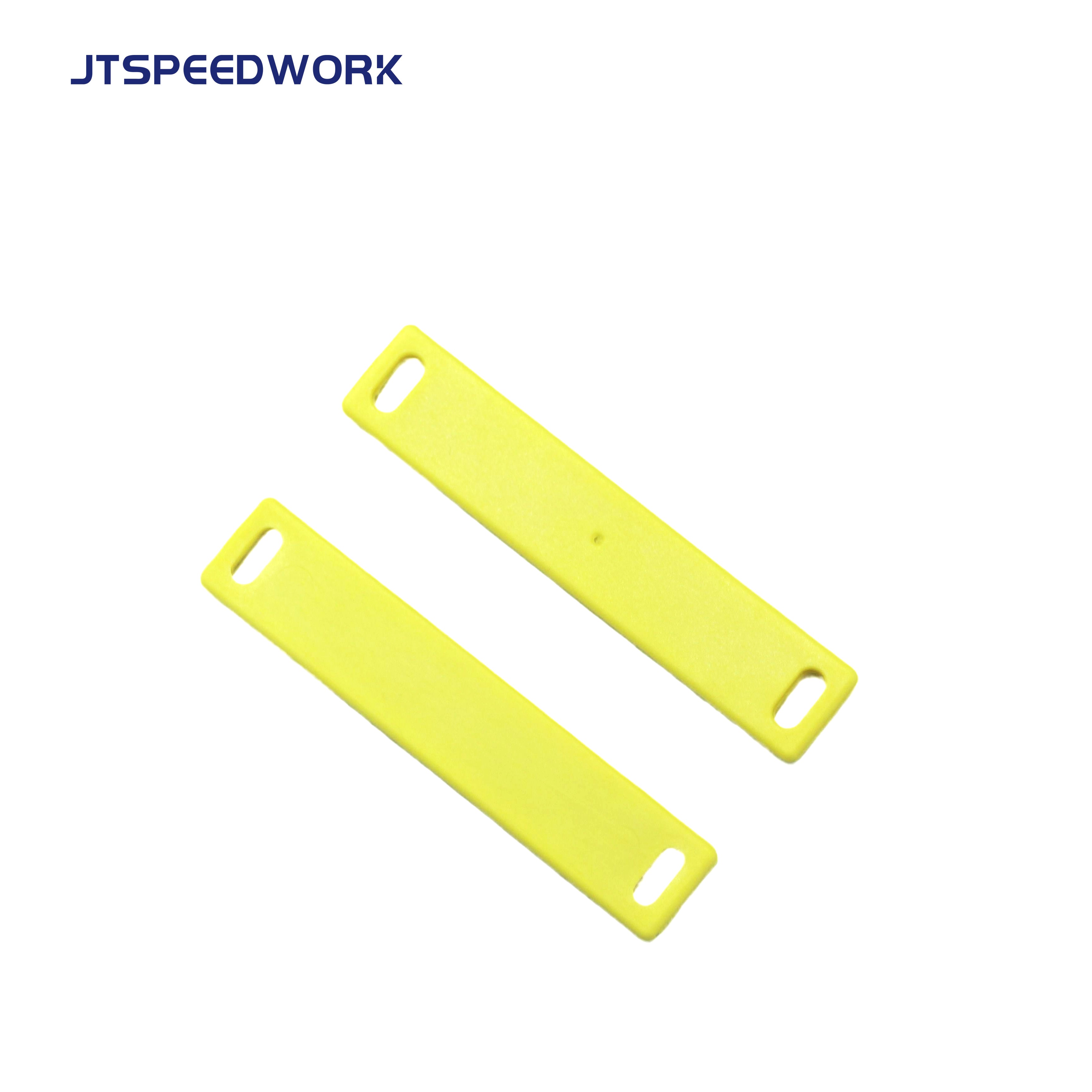 JT-K9018 90*18*4mm TPU UHF RFID Impinj Monza R6 Tag Anti-logam Fleksibel