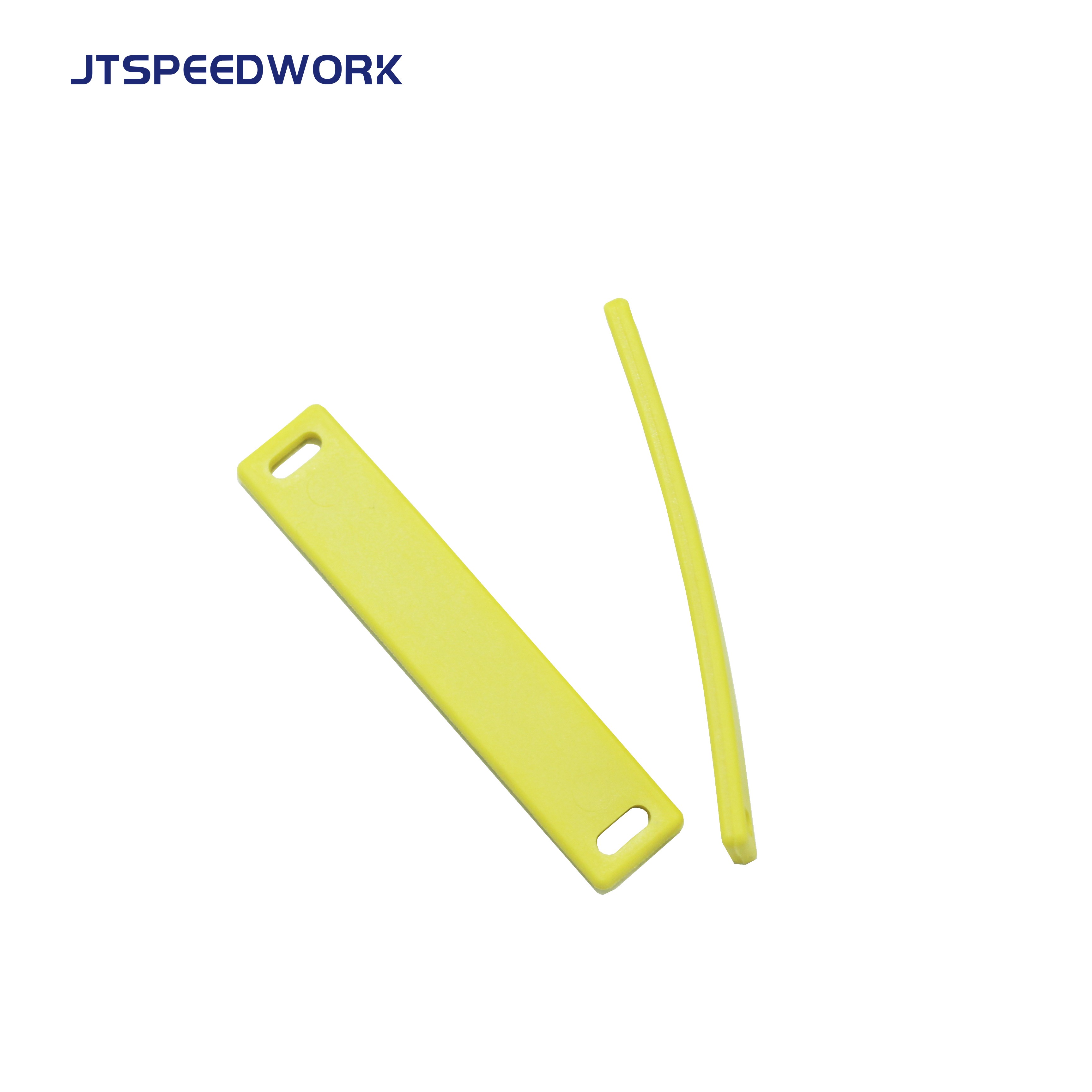JT-K9018 90*18*4mm TPU UHF RFID Impinj Monza R6 Tag Anti-logam Fleksibel