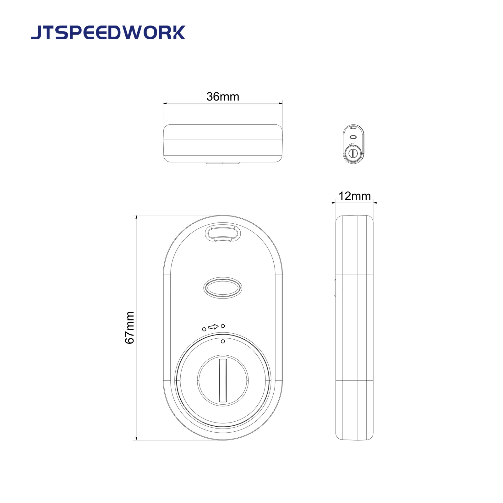 JT-T2483 Tag RFID Akusto-optik Aktif 2.4GHz dengan Cahaya dan Suara