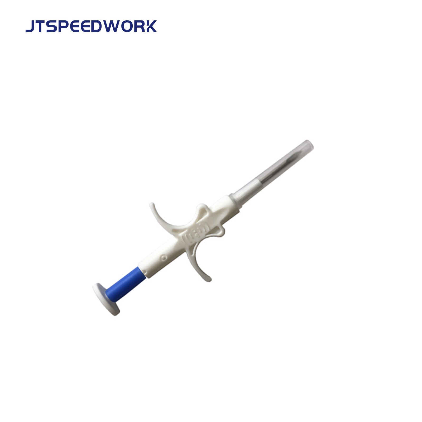 JT-A002 Chip Tag RFID Identifikasi Hewan Peliharaan Tag Pelacak Mikrochip Hewan yang Dapat Disuntikkan 134,2 kHz Hewan yang Ditanam dengan Jarum Sekali Pakai