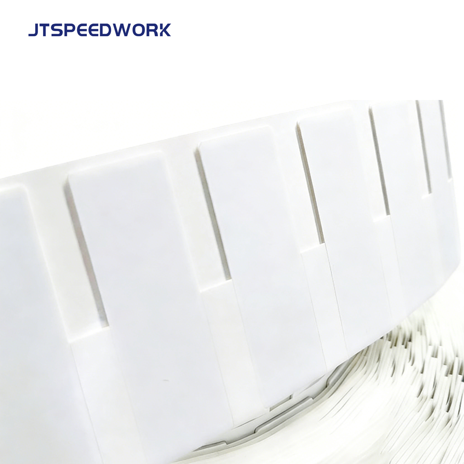 JT-K7025 70*25*1.26mm 860-960MHZ UHF RFID Label Fleksibel Anti-Perusak pada Permukaan Logam dengan chip Impinj Monza R6-P