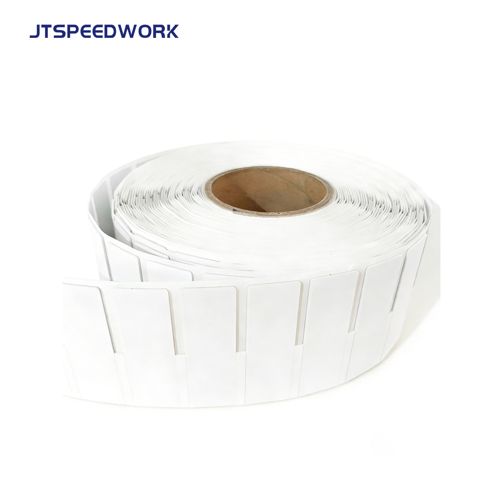 JT-K8025 80*25*1.26mm 860-960Mhz UHF Label RFID Fleksibel Dapat Dicetak Pada Logam Impinj Monza R6-P